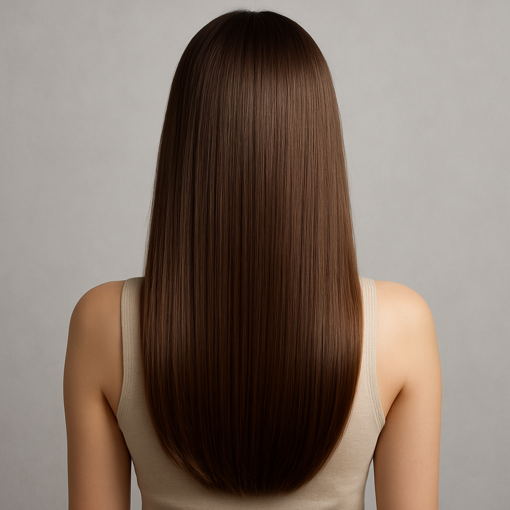 Healthy hear care, back of the womens head, showing healty hear